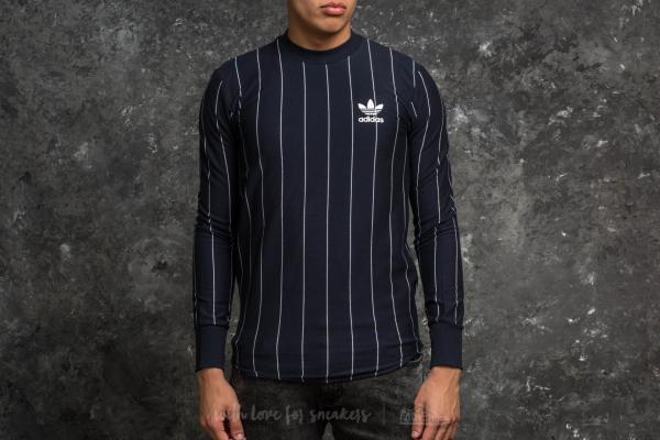 adidas Longsleeve Pinstripe Tee Legend Ink/ White