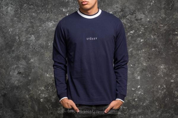 Stüssy Wayfarer Longsleeve Crew Navy