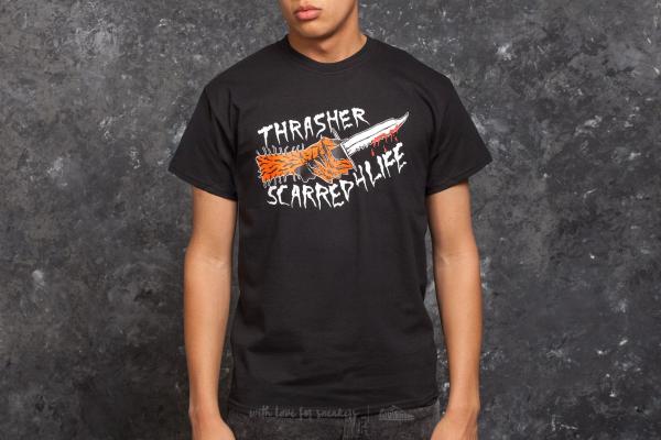 Thrasher Scarred T-Shirt Black
