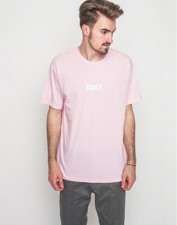 Logo tee Obey Jumbled Pink