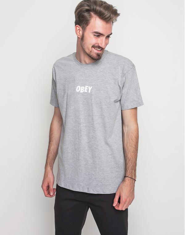 Logo tee Obey Jumbled Heather Grey
