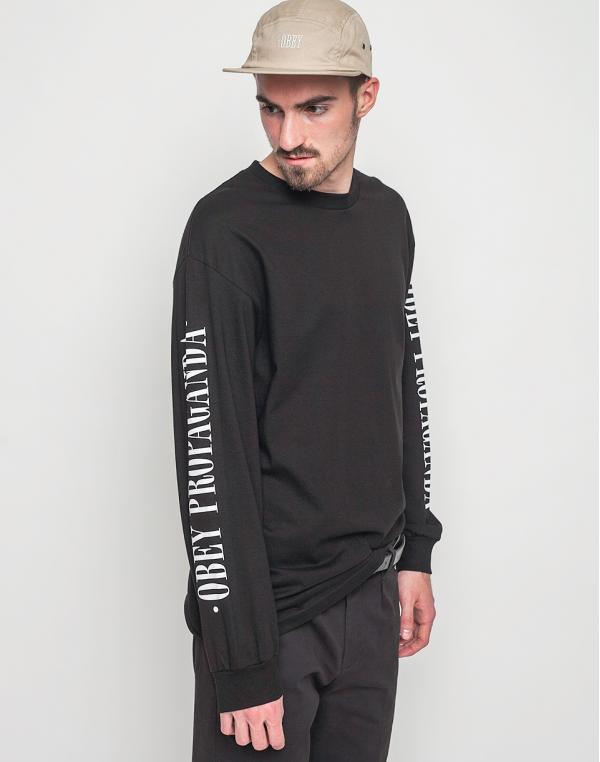 Triko Obey New Times Propaganda Black
