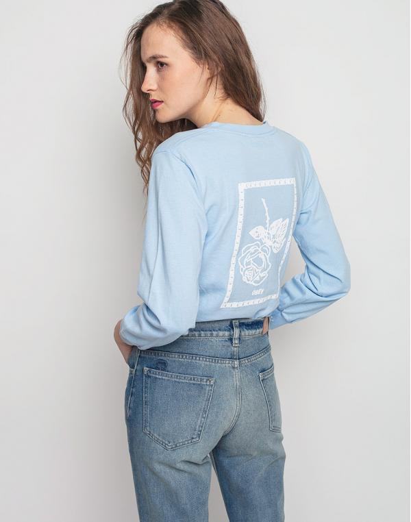 Triko Obey Nobody's Flower Powder Blue