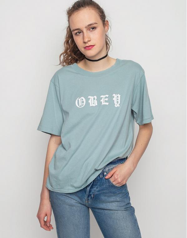 Logo tee Obey Olde Obey Dusty Mineral