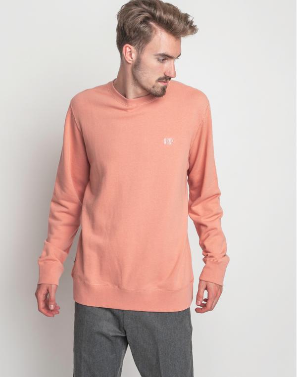 Mikina Obey Park Crew Rose
