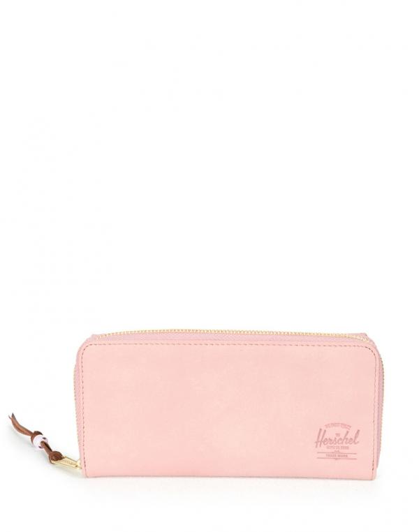 Peněženka Herschel Supply Avenue With Zipper Leather Ash Rose Nubuck Leather