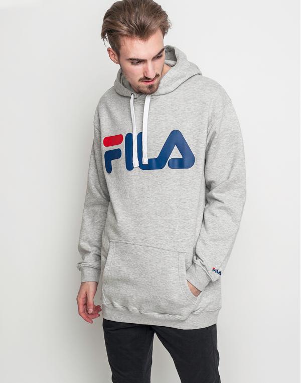 Mikina Fila Basic Classic Logo Light Grey Melange