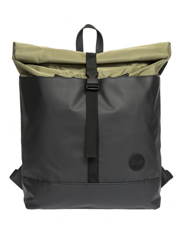 Batoh Enter Research Roll Top Black Waterproof / Army Heavy Nylon / Black Leather.