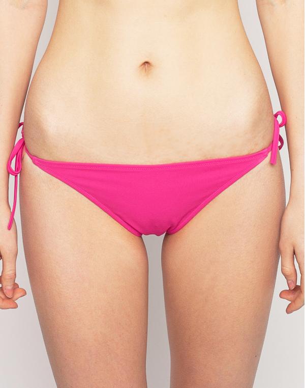 Plavky Calvin Klein Cheeky String Side Tie Bikini Fuchsia Purple