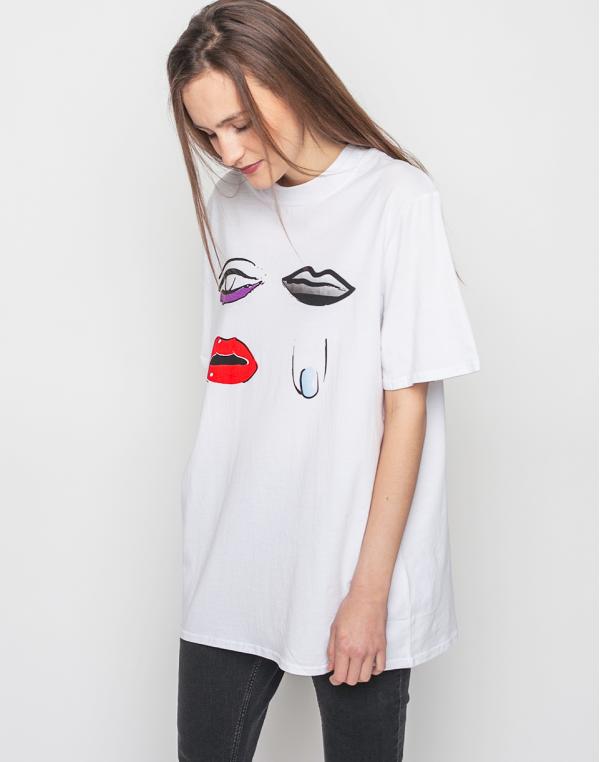 Triko Cheap Monday Medal Makeup Face White