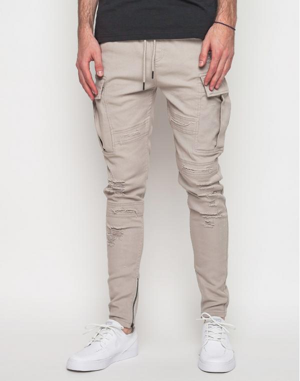 Kalhoty Fairplay Quincy Light Grey