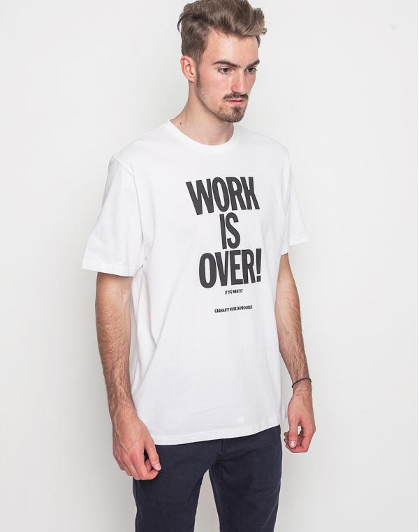 Triko Carhartt WIP Work Is Over White / Black