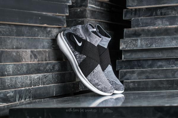 Nike Free Run Motion Flyknit 2017 Black/ White-Pure Platinum