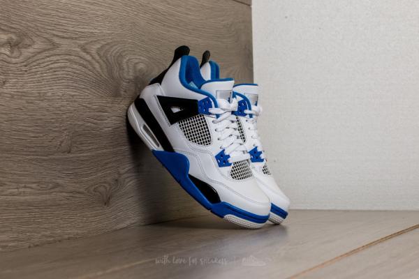 Air Jordan 4 Retro BG White/ Game Royal-Black