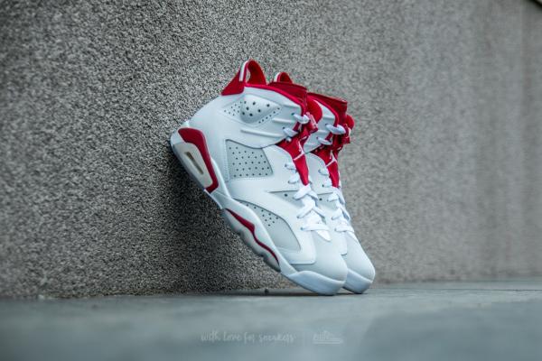 Air Jordan 6 Retro White/ Gym Red-Pure Platinum