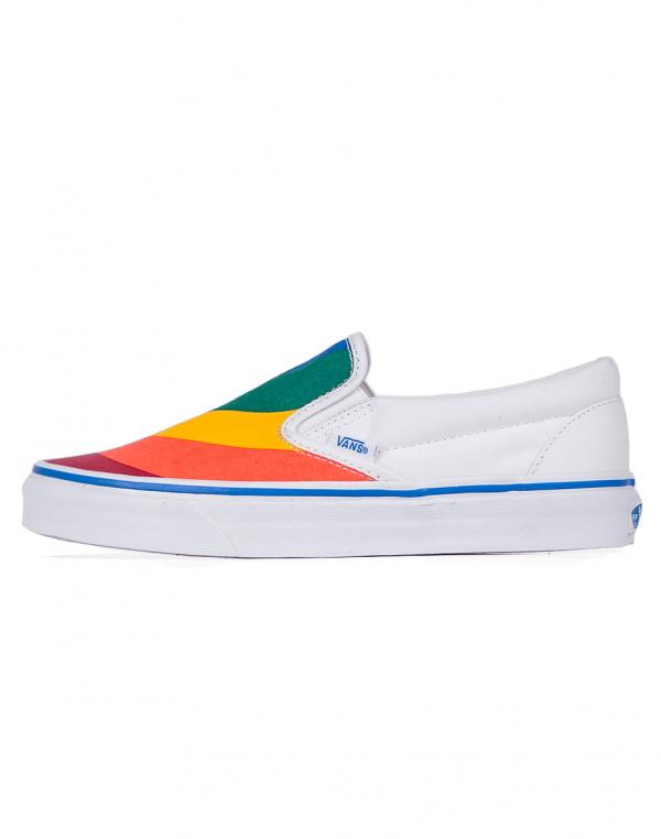Sneakers - tenisky Vans Classic Slip-On (Rainbow) True White