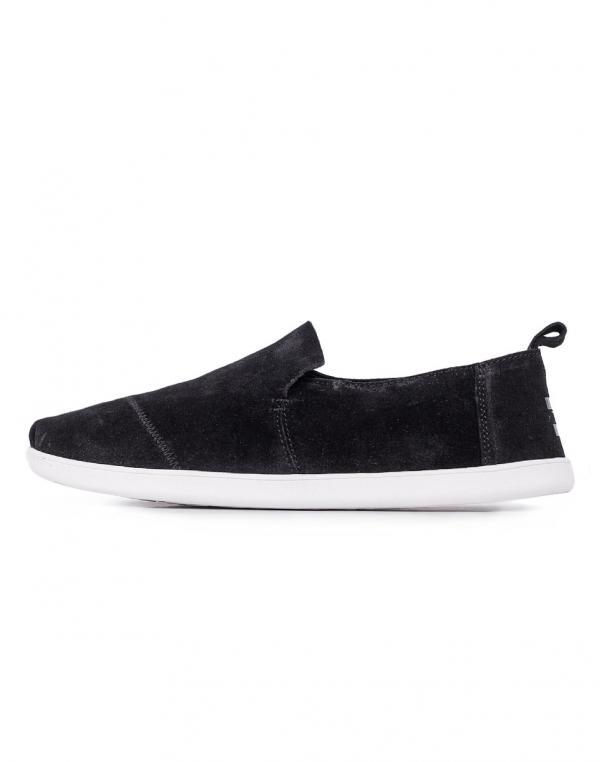 Espadrij Toms Deconstructed Black Seude