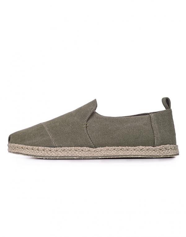 Espadrij Toms Deconstructed Alpargata Olive Washed