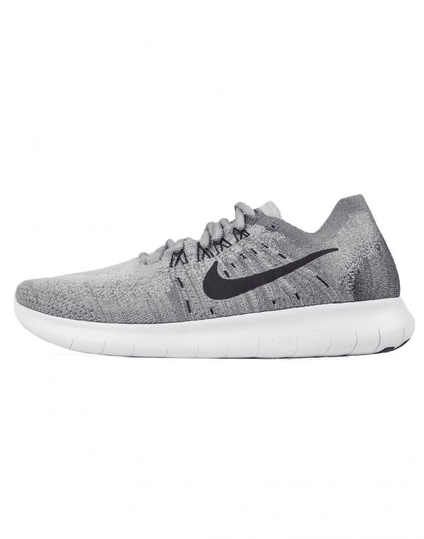Sneakers - tenisky Nike Free RN Flyknit 2017 Wolf Grey / Black - Anthracite - Cool Grey