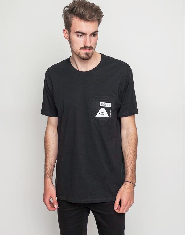 Logo tee Poler Summit Pocket Black