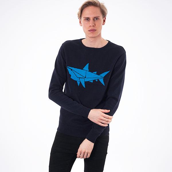 hymn Shark Intarsia NAVY M