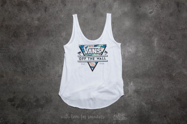 Vans W Tropical Leaves Tank White