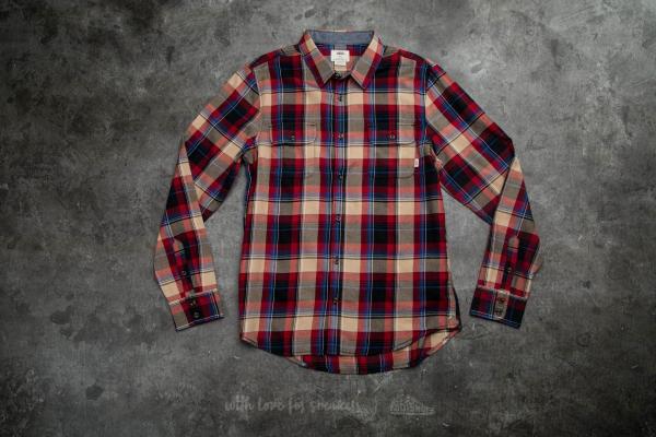 Vans Elm Plaid Buttondown Shirt Red Dahlia/ Black