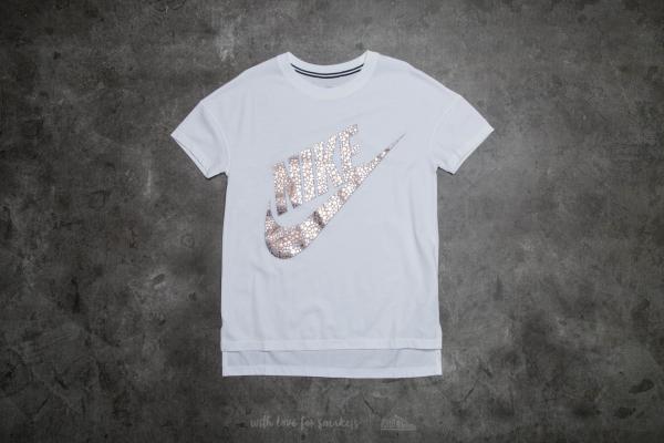 Nike Womens Signal Tee White/ Metallic