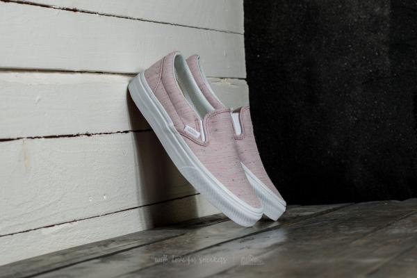 Vans Classic Slip-On (Speckle Jersey) Pink/ True White