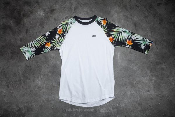 Vans Decay Palm Raglan Tee White-Black Decay Palm