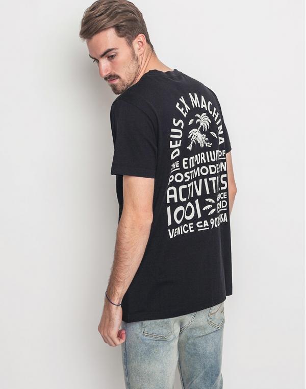 Logo tee Deus Ex Machina Post Modern Black
