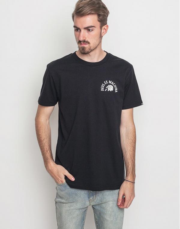 Logo tee Deus Ex Machina Simple Pleasures Black
