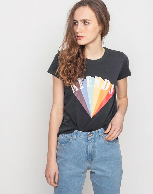 Logo tee Afends Fame Faded Black