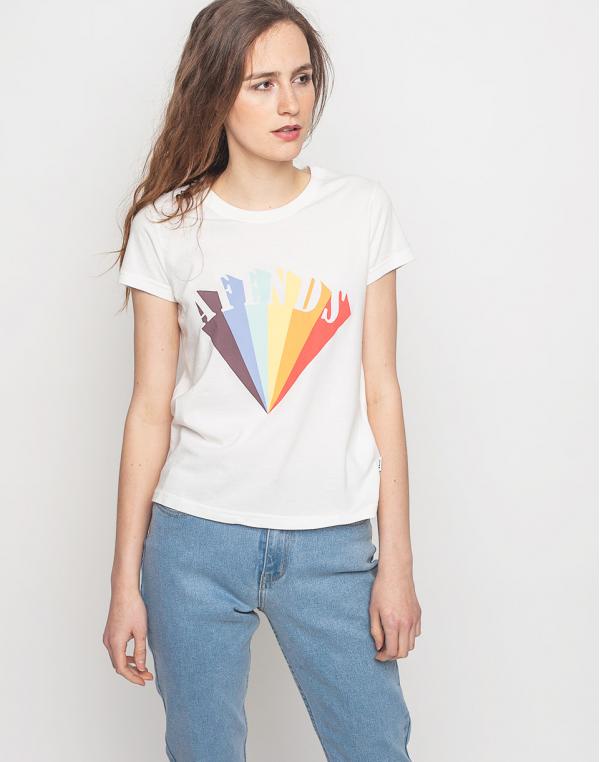 Logo tee Afends Fame Natural