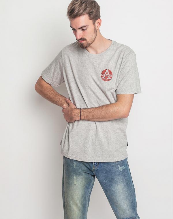 Logo tee Afends Lids Grey Marle