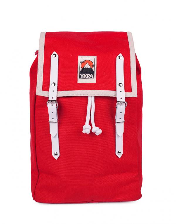 YKRA Matra Mini White Leather Straps Red