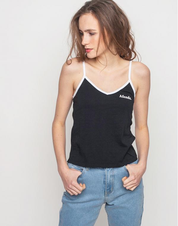 Logo tee Afends Vault Black & White
