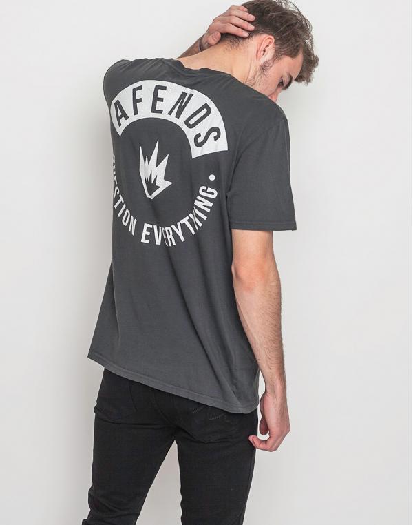 Logo tee Afends Yub Faded Black
