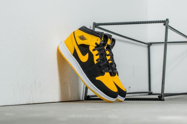 Air Jordan 1 Mid BG Black/ Varsity Maize-White