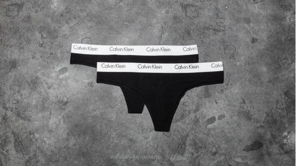 Calvin Klein Thong 2 Pack Black