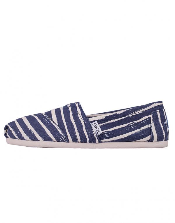 Espadrij Toms Classic Navy Painted Stripe