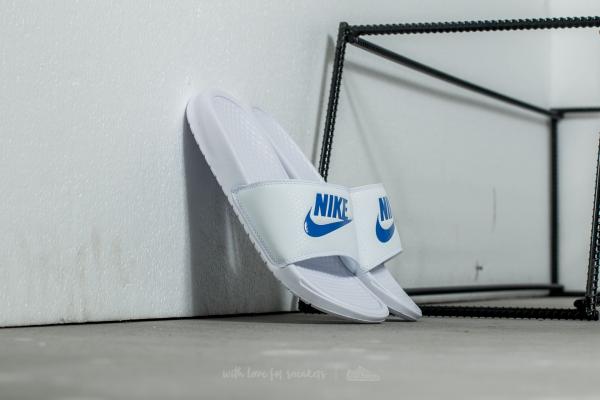Nike Benassi Jdi White/ Varsity Royal-White