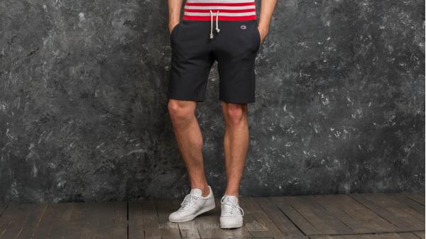 Champion Contrast Ribbed Hem Sweat Shorts Navy