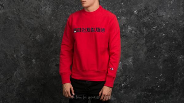 Champion Embroidered Sweatshirt Red