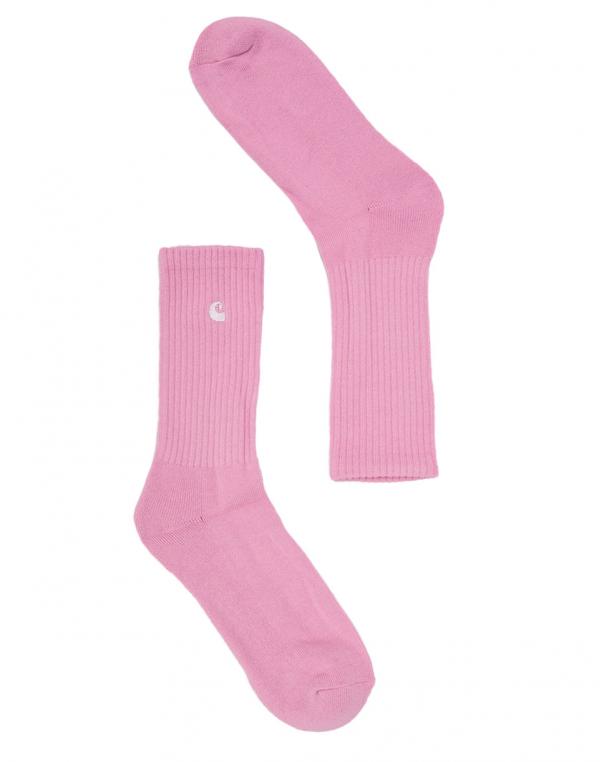 Ponožky Carhartt WIP C-Logo Vegas Pink / White