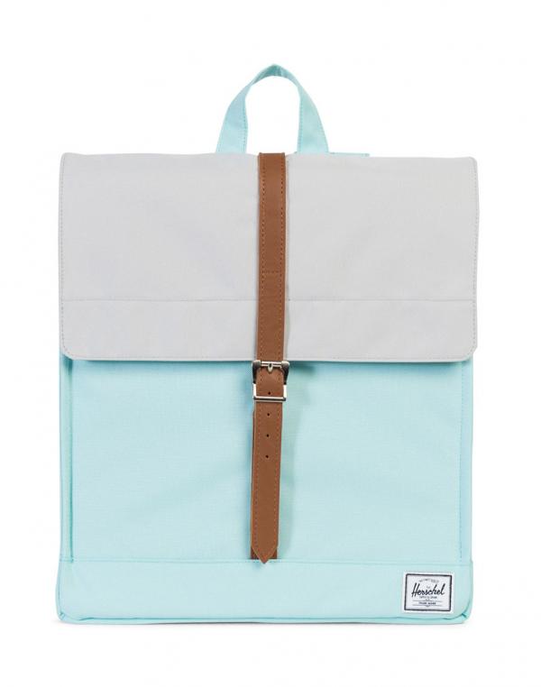 Batoh Herschel Supply City Mid-Volume Blue Tint / Glacier Grey / Tan Synthetic Leather