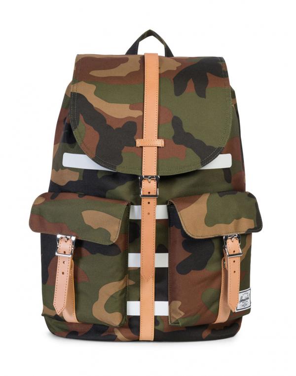 Herschel Supply Dawson Woodland Camo Stripe / Veggie Tan Leather