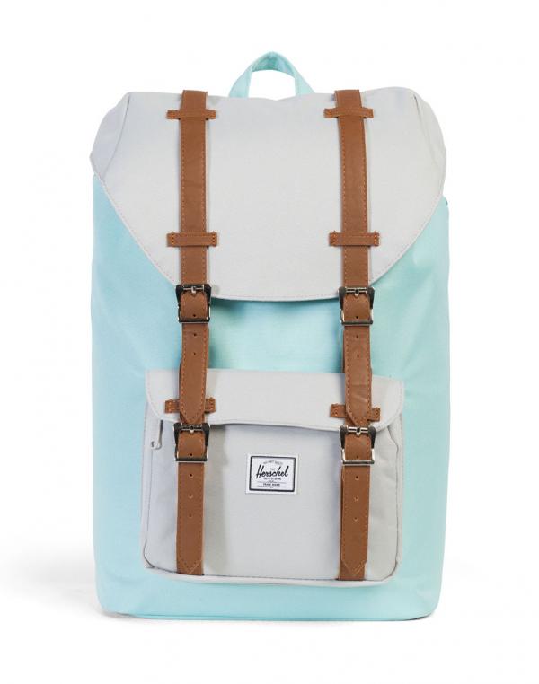 Batoh Herschel Supply Little America Mid-Volume Blue Tint / Glacier Grey / Tan Synthetic Leather