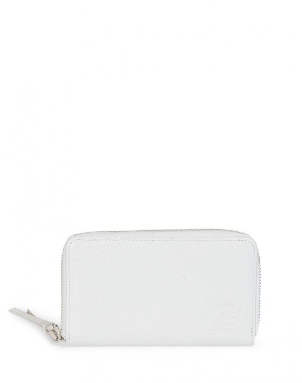 Peněženka Herschel Supply Thomas With Zipper Leather Glacier Grey Pebbled Leather