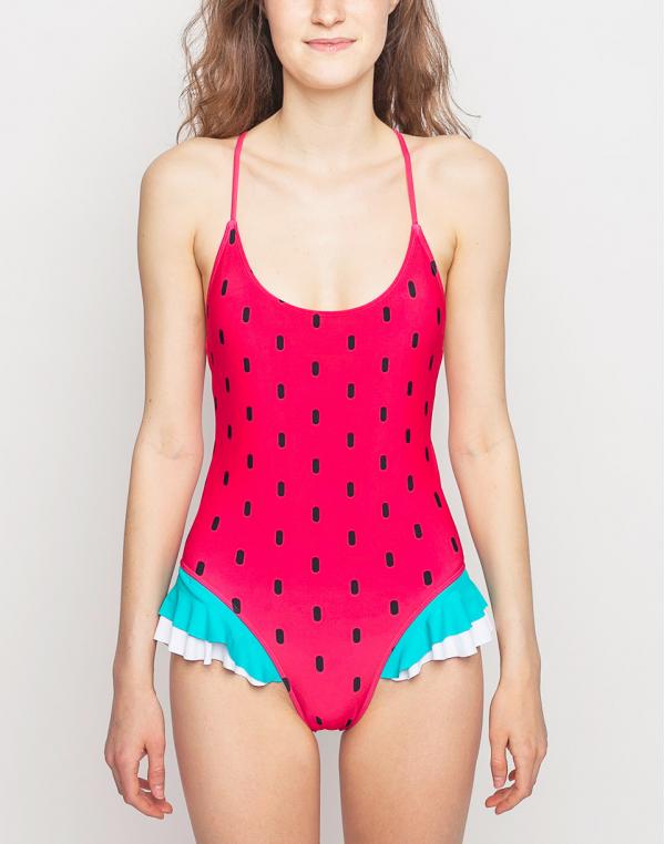Plavky Lazy Oaf Watermelon One Piece Brown